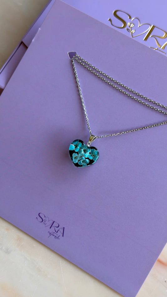 Sora Naturale | Real Pressed Alyssum Heart Necklace