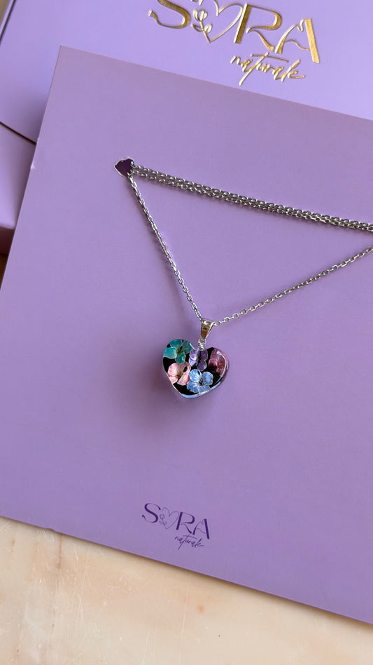 Sora Naturale | Real Pressed Alyssum Heart Necklace