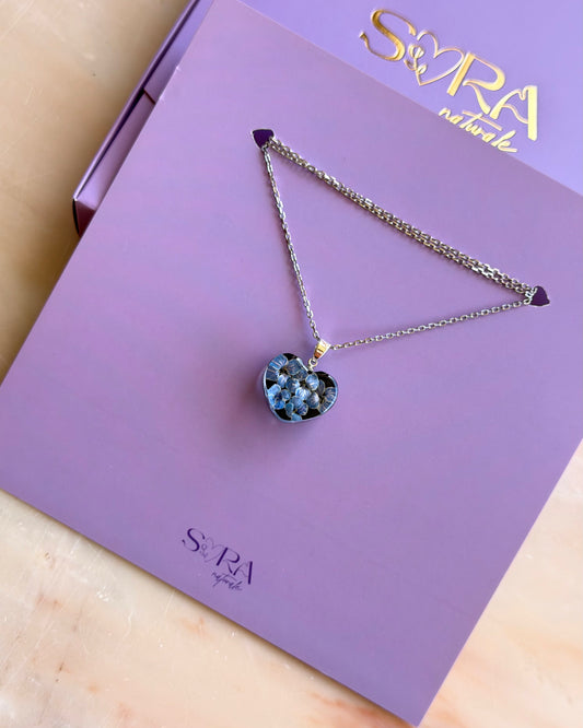 Sora Naturale | Real Pressed Alyssum Heart Necklace