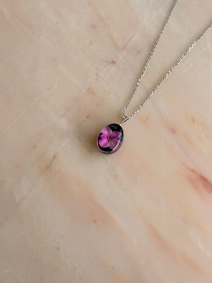 Sora Naturale | Real Pressed Hydrangea Necklace (One-of-a-Kind)