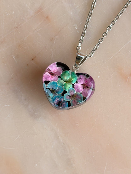 Sora Naturale | Real Pressed Alyssum Heart Necklace