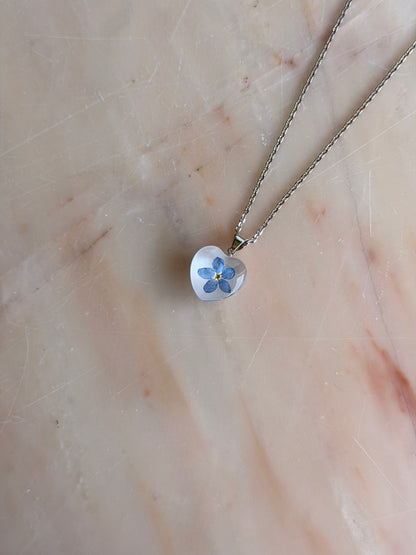 Sora Naturale | Real Pressed Forget-Me-Not Necklace - 1 cm