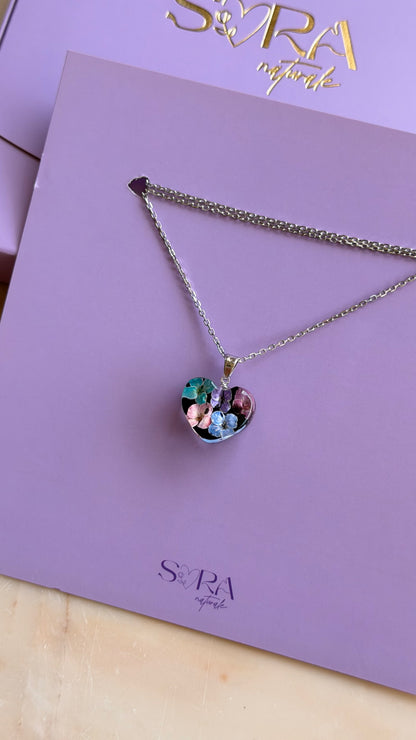 Sora Naturale | Real Pressed Alyssum Heart Necklace