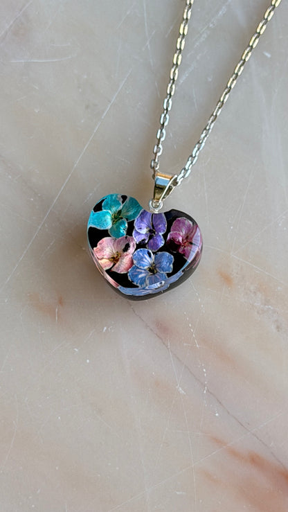 Sora Naturale | Real Pressed Alyssum Heart Necklace