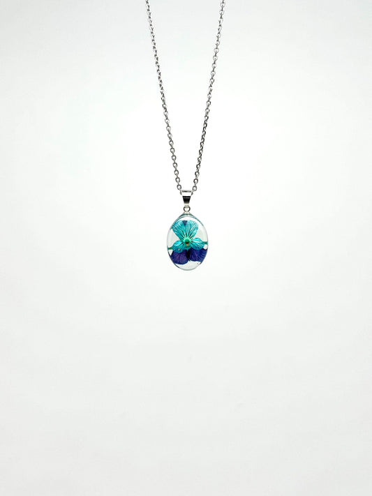 Sora Naturale | Real Pressed Viola Necklace (One-of-a-Kind)