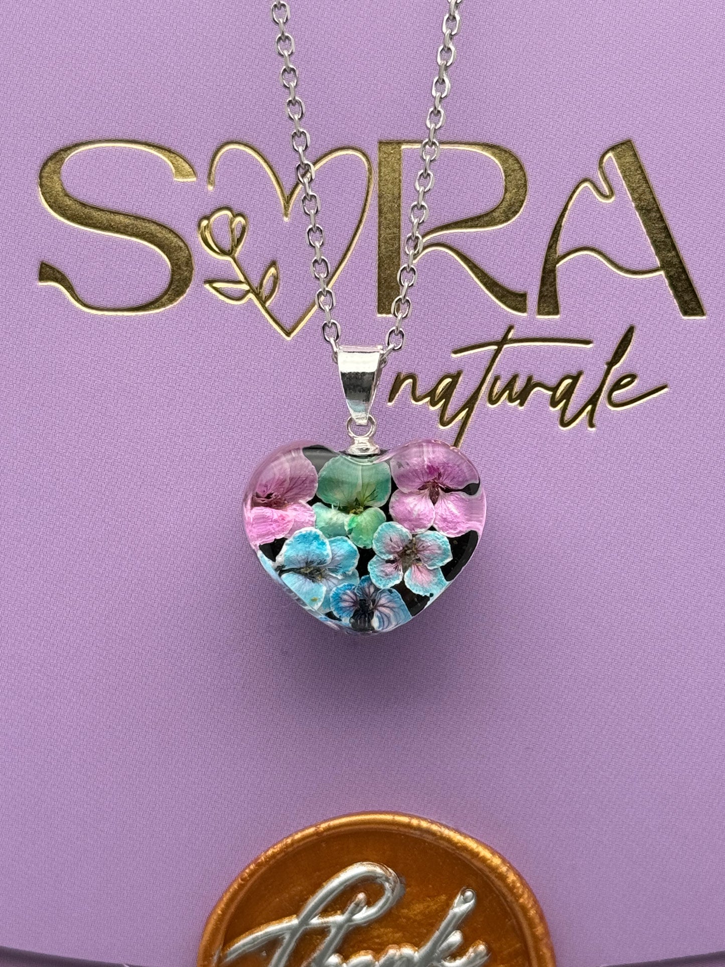 Sora Naturale | Real Pressed Alyssum Heart Necklace