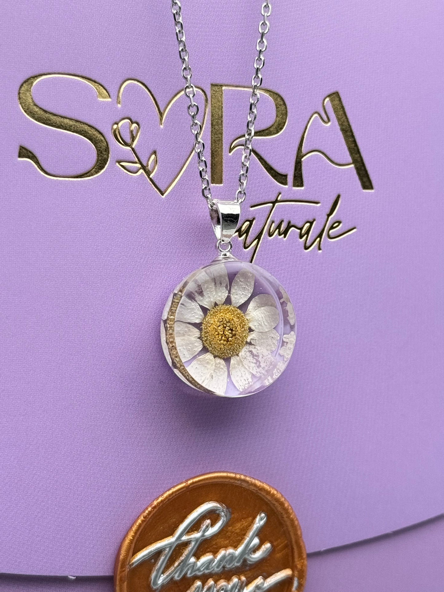 Sora Naturale | Real Pressed Daisy Necklace (One-of-a-Kind)