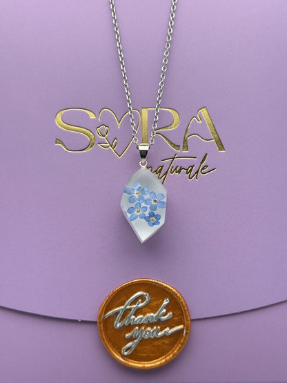 Sora Naturale | Real Pressed Forget-me-not Necklace (One-of-a-Kind)