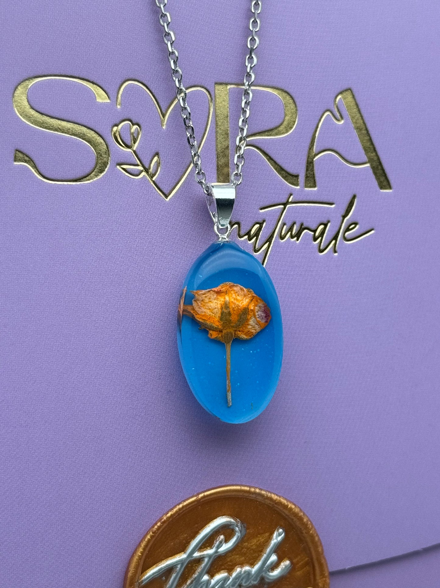 Sora Naturale | Real Pressed Rose Necklace (One-of-a-Kind)