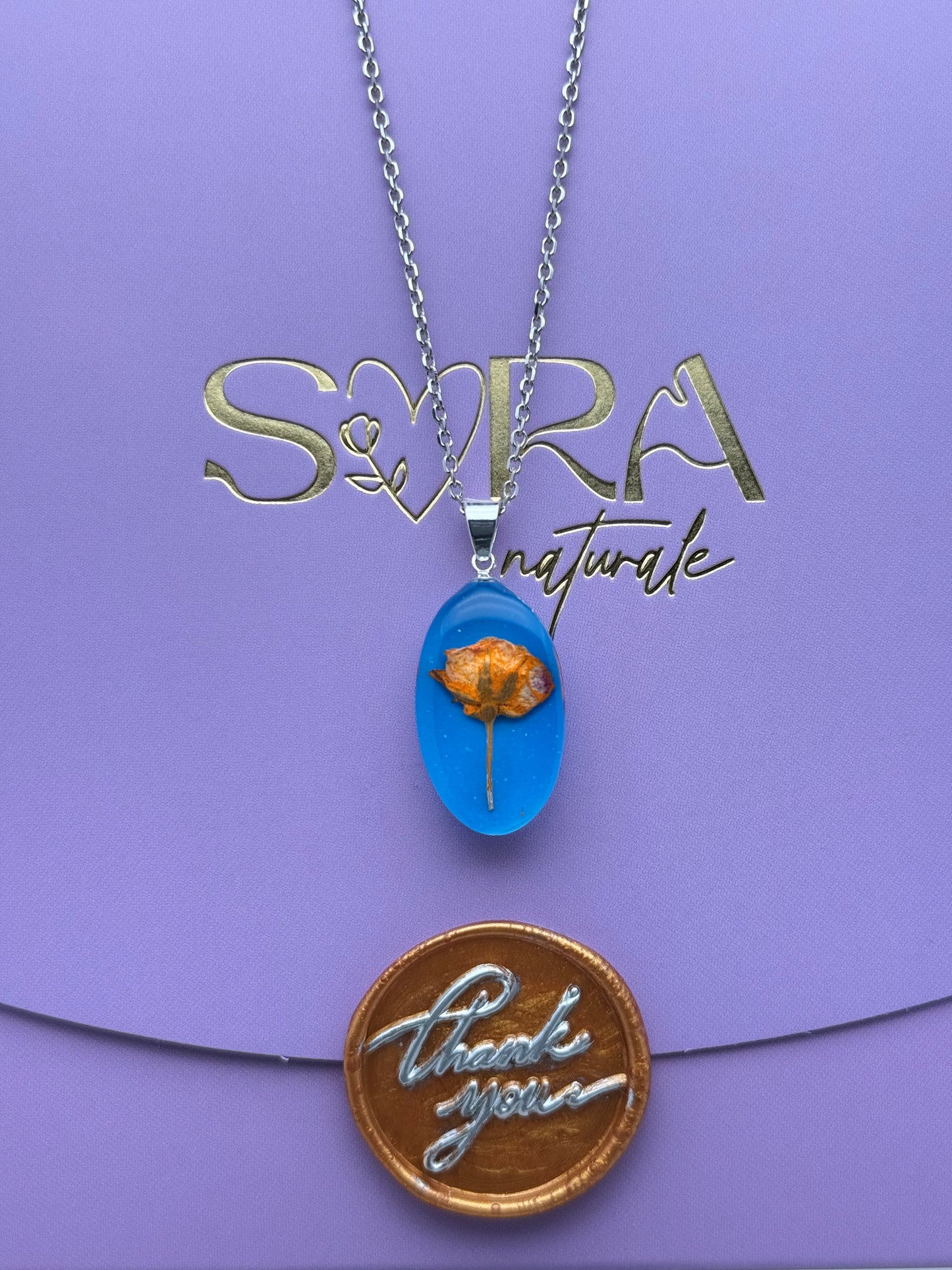 Sora Naturale | Real Pressed Rose Necklace (One-of-a-Kind)