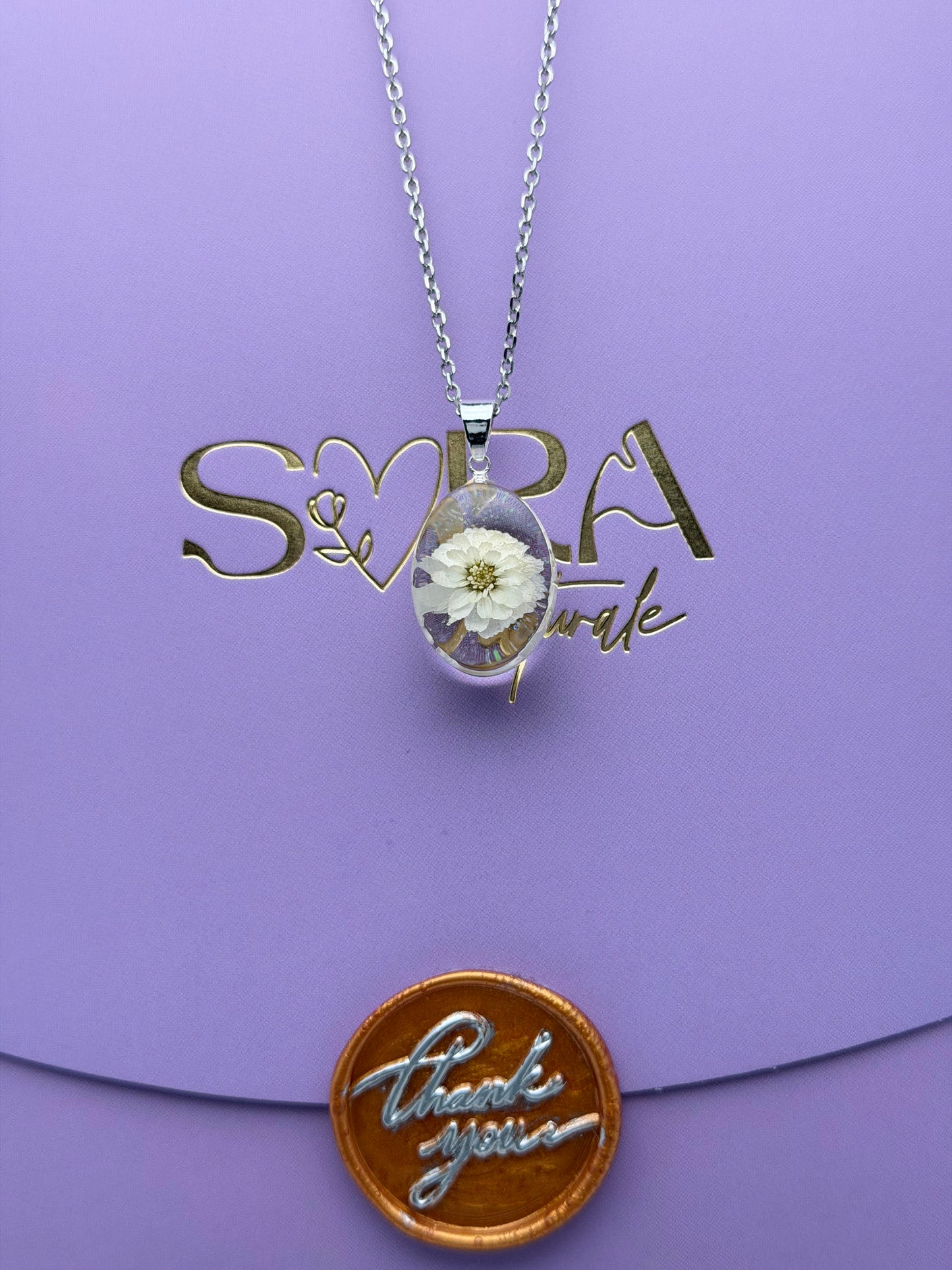 Sora Naturale | Real Pressed Pearly Everlasting Necklace