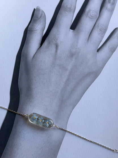 Sora Naturale | Real Pressed Forget-Me-Not Bracelet - Slim