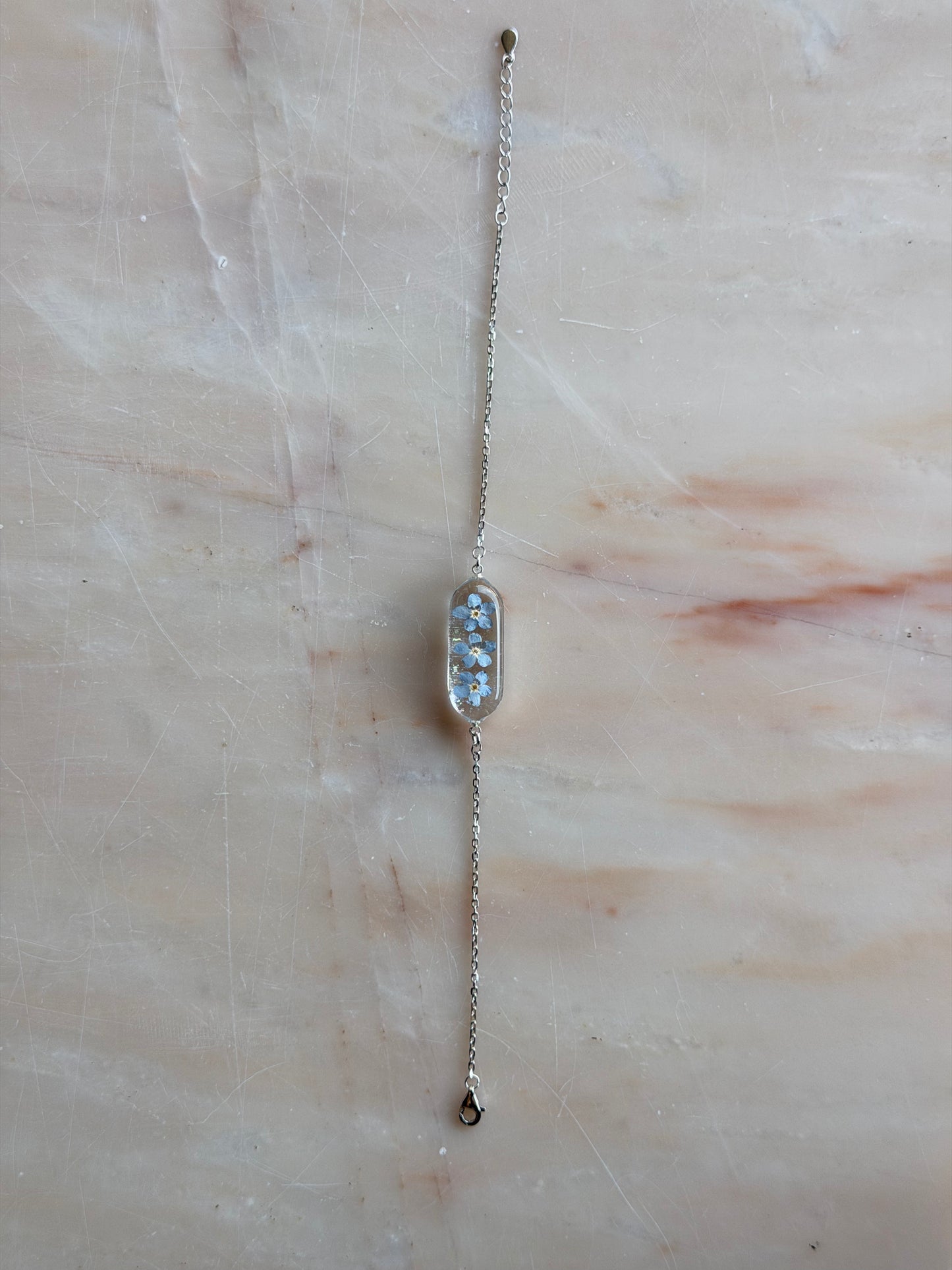 Sora Naturale | Real Pressed Forget-Me-Not Bracelet - Slim