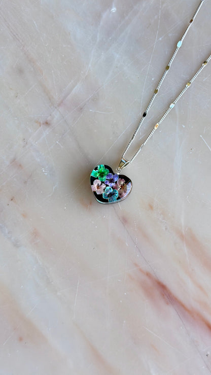 Sora Naturale | Real Pressed Alyssum Heart Necklace
