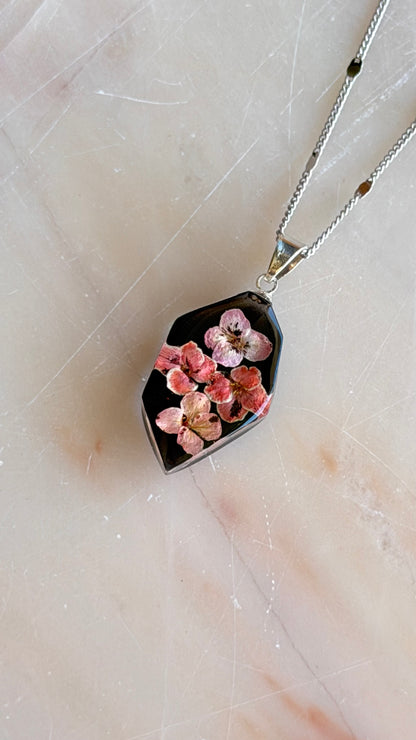 Pink Alyssum Real Flower Necklace