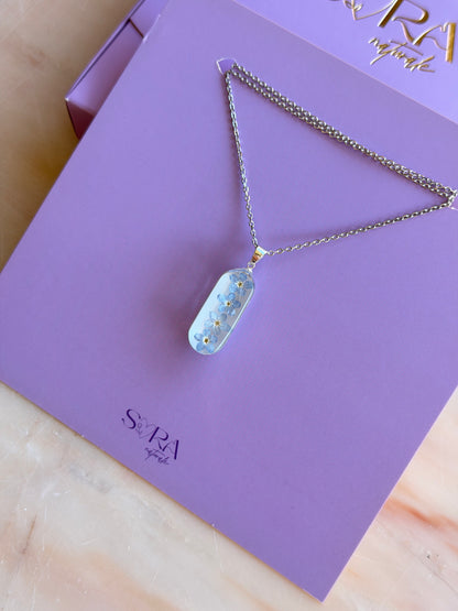 Sora Naturale | Real Pressed Forget-Me-Not Necklace - Slim