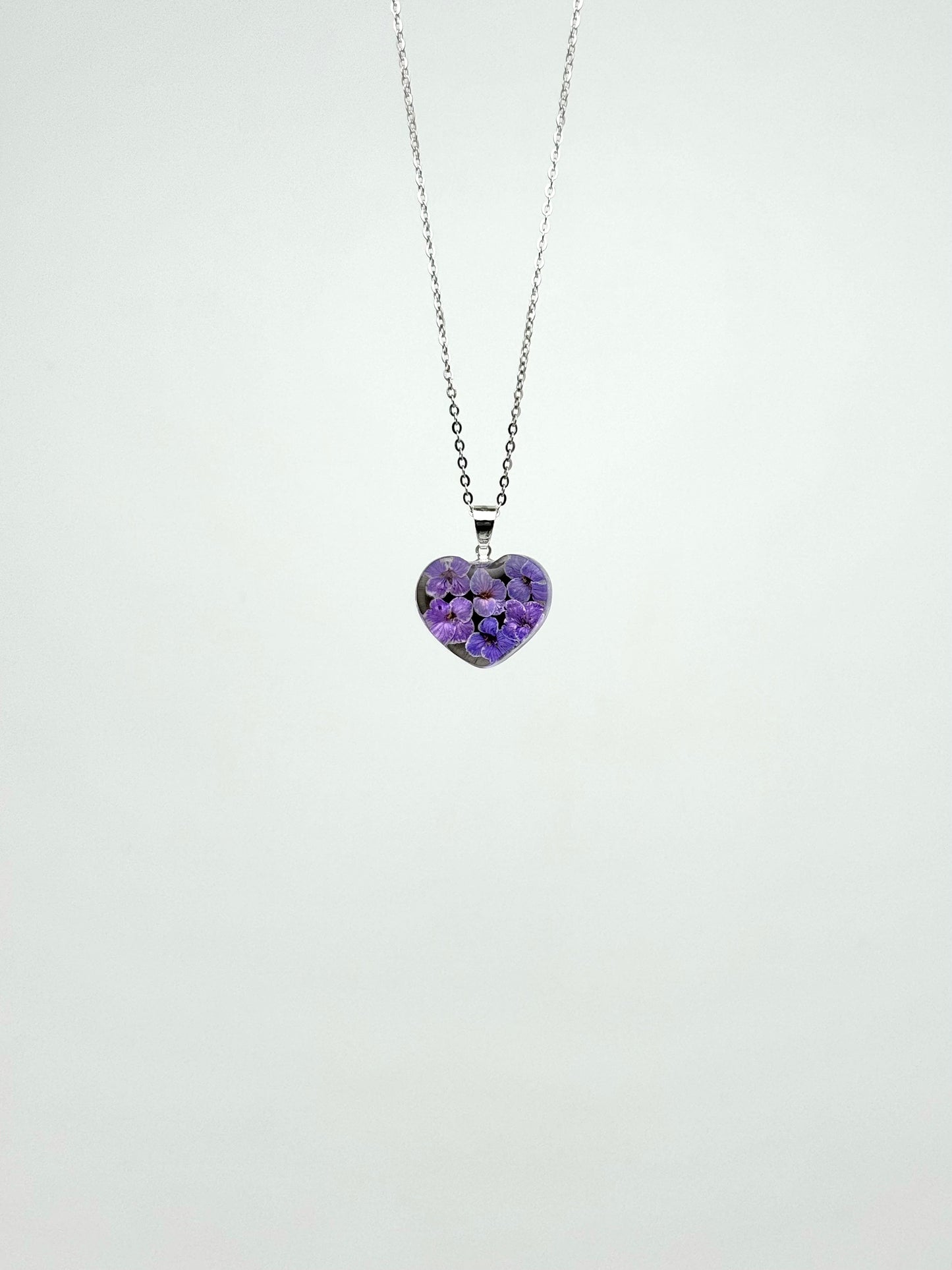 Sora Naturale | Real Pressed Alyssum Heart Necklace