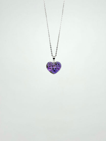 Sora Naturale | Real Pressed Alyssum Heart Necklace