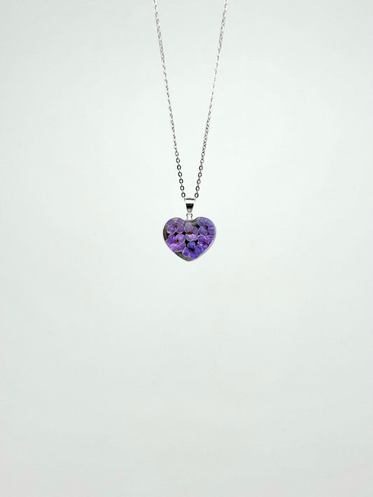 Sora Naturale | Real Pressed Alyssum Heart Necklace