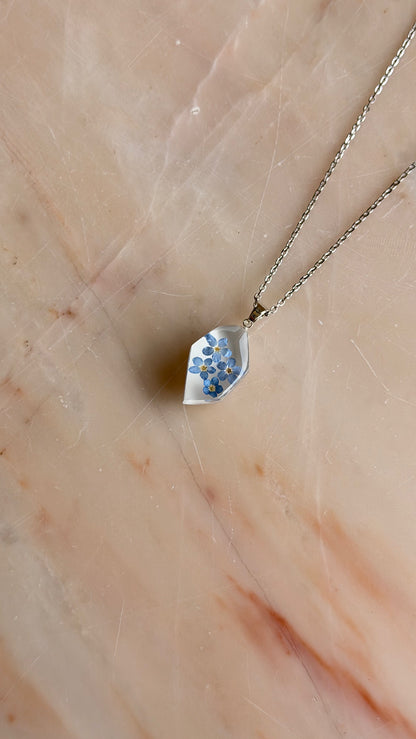 Sora Naturale | Real Pressed Forget-me-not Necklace (One-of-a-Kind)