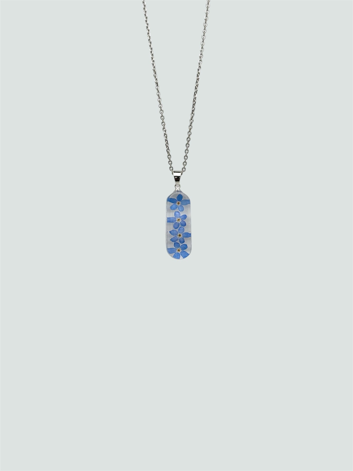 Sora Naturale | Real Pressed Forget-Me-Not Necklace - Slim