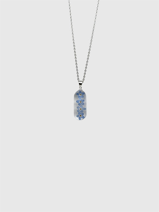 Sora Naturale | Real Pressed Forget-Me-Not Necklace - Slim