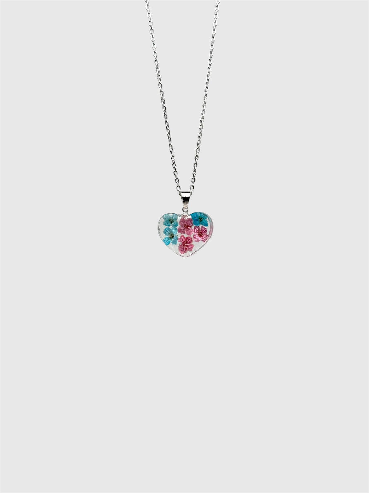 Alyssum Flower Necklace – Real Flower Heart Pendant